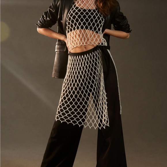 Anthropologie Current Air Pearl Layered Skirt - Picture 1 of 7
